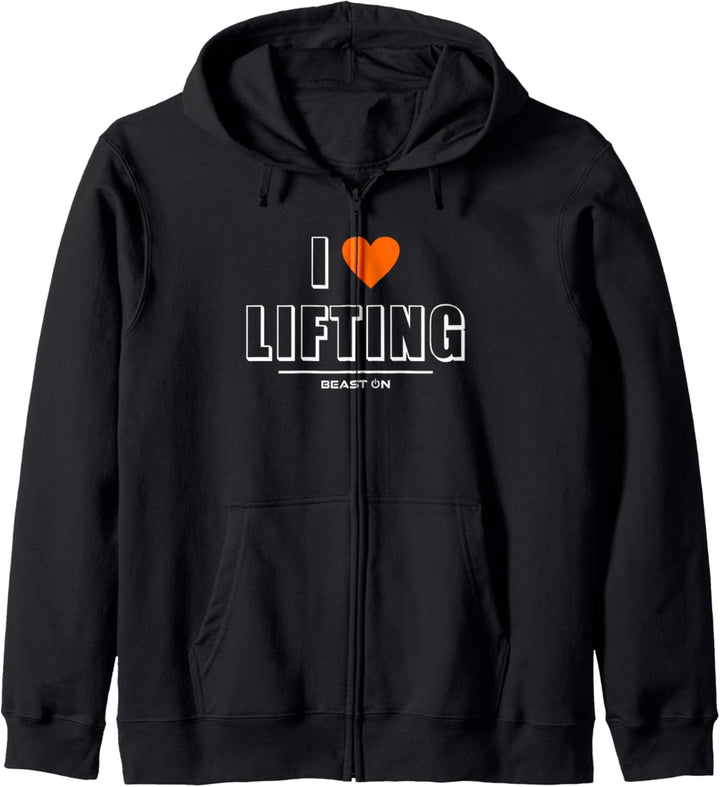 I Love Lifting Orange Gym Fitness Bodybuilding Gain Workout Kapuzenjacke