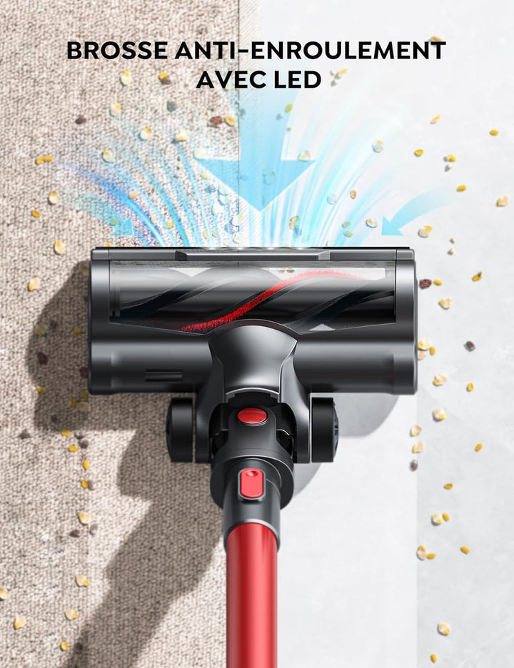 BuTure VAC Akku Staubsauger Kabellos, Akkustaubsauger 38000Pa/450W Saugleistung, Wandhalterung mit i