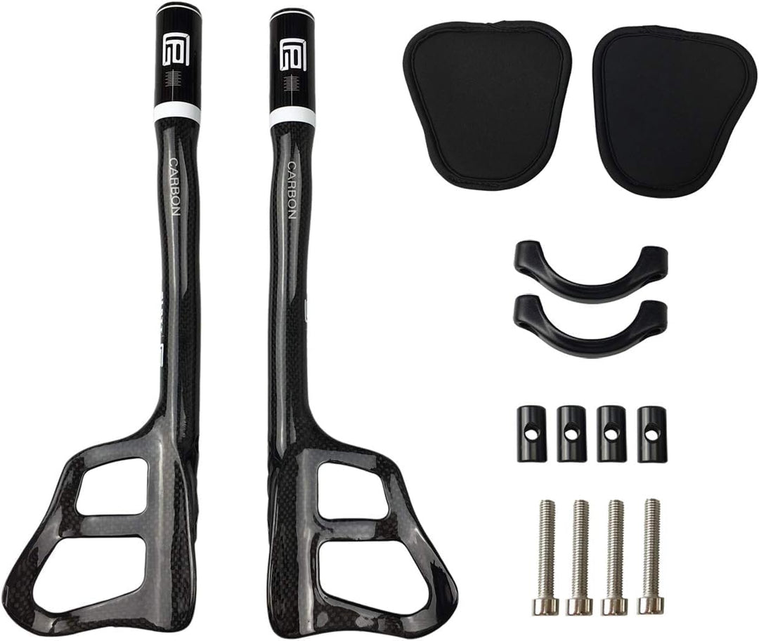 PLATT Fahrradlenker 31,8 Carbonlenker Renn/Triathlonlenker Aerobar Lenkeraufsatz Tri Bar, 3K Glossy