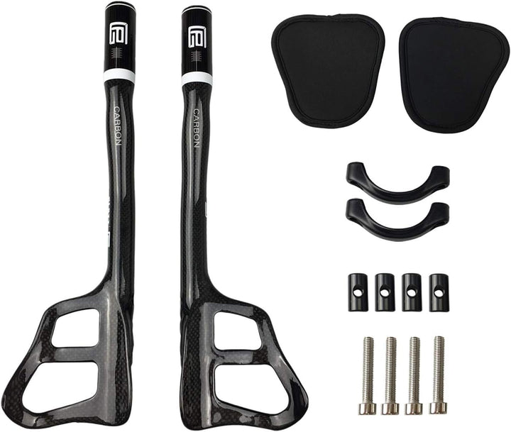 PLATT Fahrradlenker 31,8 Carbonlenker Renn/Triathlonlenker Aerobar Lenkeraufsatz Tri Bar, 3K Glossy