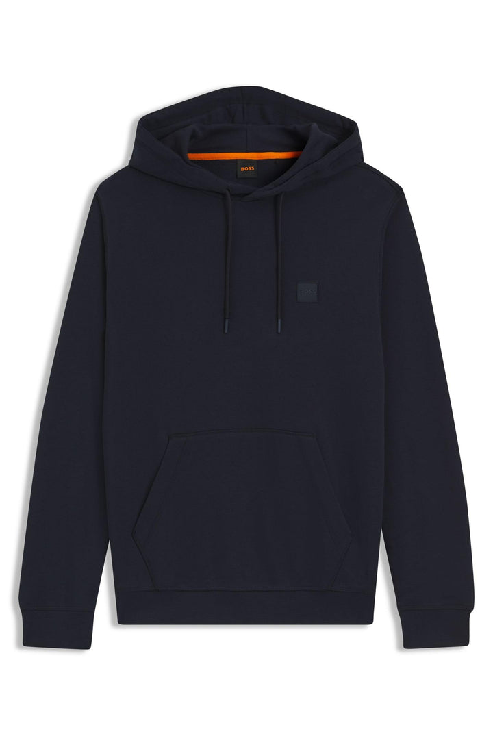 BOSS Herren Wetalk Hoodie aus Baumwoll-Terry mit Logo-Aufnäher S Dark Blue404, S Dark Blue404