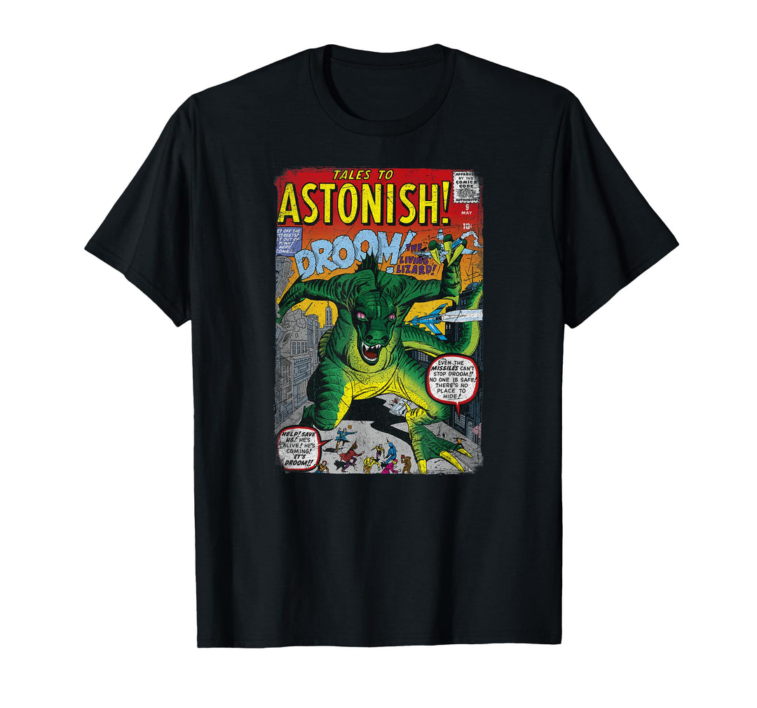 Womens Marvel Monsters Unleashed Retro Comic Intro DROOM T-Shirt Medium Kelly Green