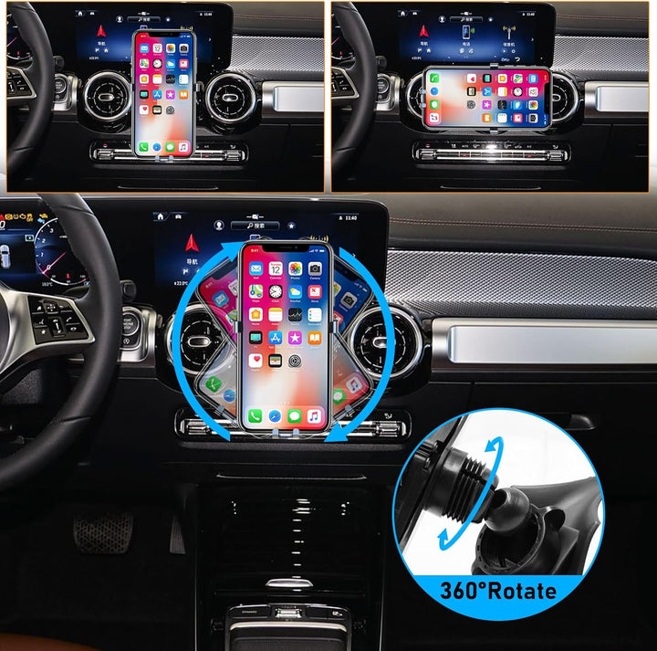 TTCR-II Handyhalterung Compatible Avec Mercedes A/B/C/E/S Klasse 2016-2023 für GLC/GLE/GLS/GLB Klass