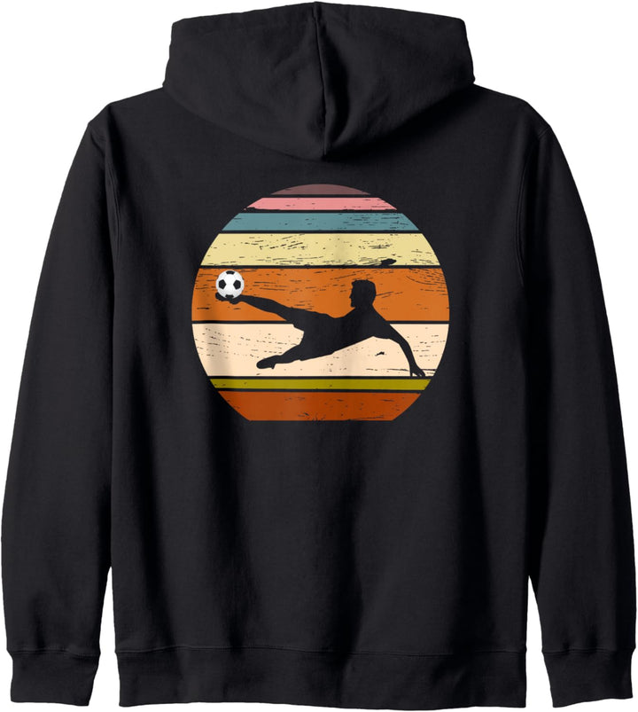 Vintage Retro Fussball Fussballspieler Kapuzenjacke