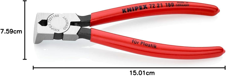 Knipex Seitenschneider für Kunststoff mit Kunststoff überzogen 160 mm 72 21 160 Kopf 85° gewinkelt G