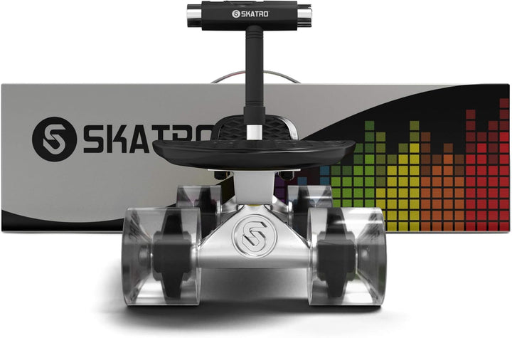 Skatro - Mini-Cruiser-Skateboard. 22 Zoll Kunststoff-Board im Retro-Stil, komplett mit Midnight Mist