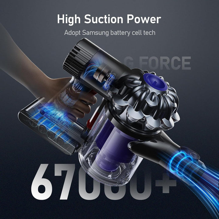 V6 6500mAh Akku für Dyson V6 DC62, Ersatzakku für Dyson DC58 DC59 DC61 Animal DC72 DC74 SV03 SV05 SV