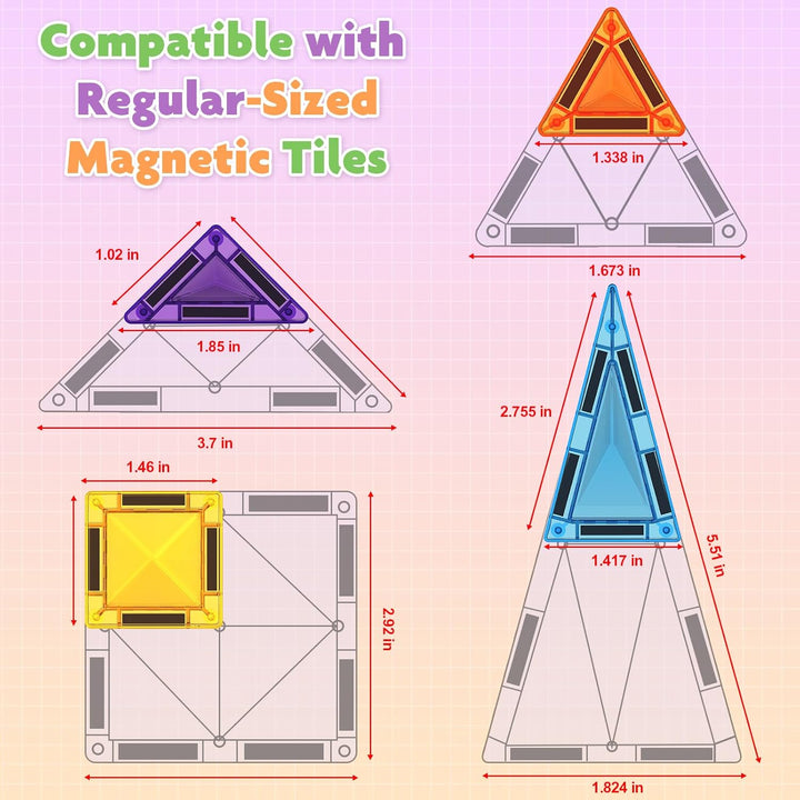 Magneverse Magnetische Bausteine 56 Teile im Metallkoffer - Magnetbausteine als Reisespielzeug für B