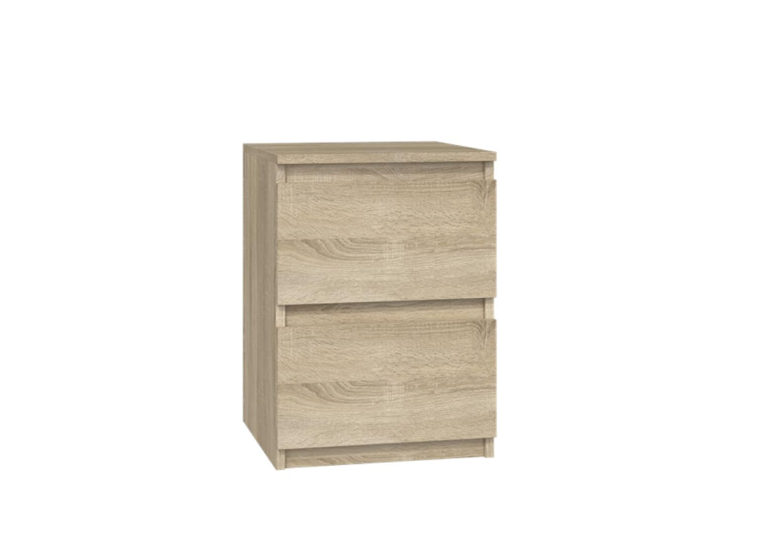 VBChome Nachttisch 30 x 30 x 40 cm Eiche Sonoma Nachttisch mit 2 Schubladen für das Schlafzimmer Gri