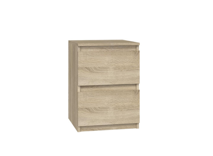 VBChome Nachttisch 30 x 30 x 40 cm Eiche Sonoma Nachttisch mit 2 Schubladen für das Schlafzimmer Gri