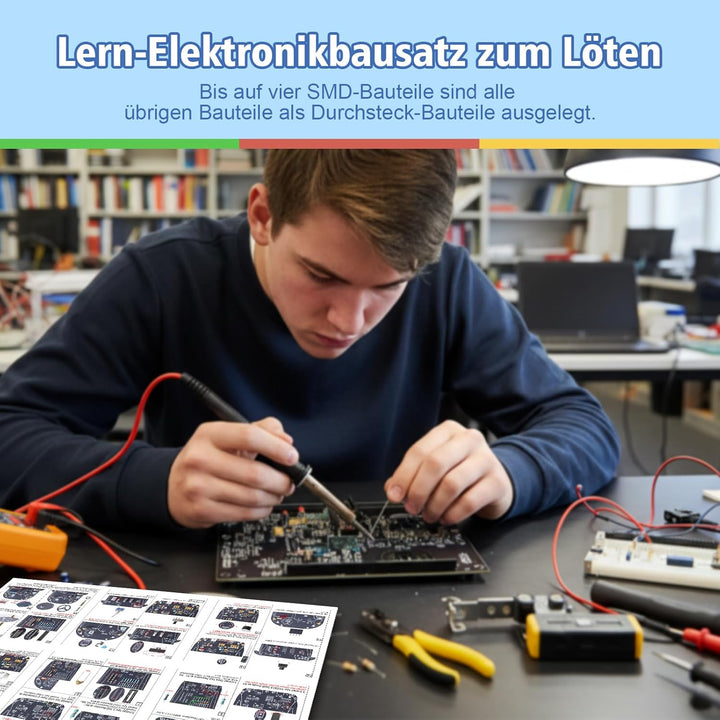 Auto Fahrsimulator Löt Bausatz, DIY Elektronik Lötbausätze mit Gangschaltung, Lichter und LCD-Anzeig
