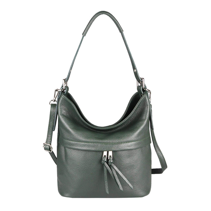OBC Damen Leder Tasche Cross Body Schultertasche City Bag Crossover Umhängetasche Henkeltasche Clutc