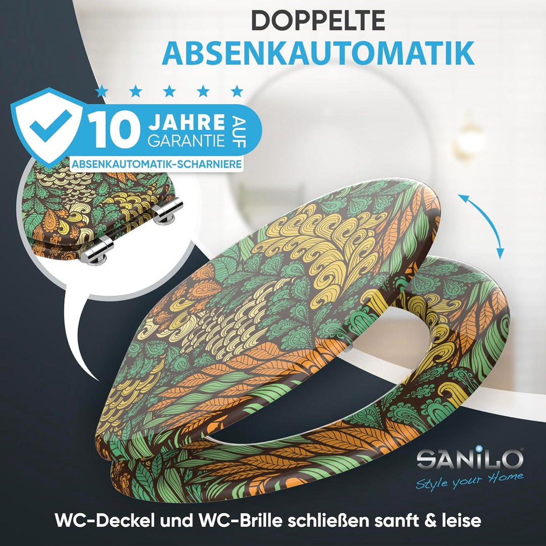 Sanilo WC Sitz mit Absenkautomatik, viele neue Toilettendeckel zur Auswahl, hochwertige Oberfläche,