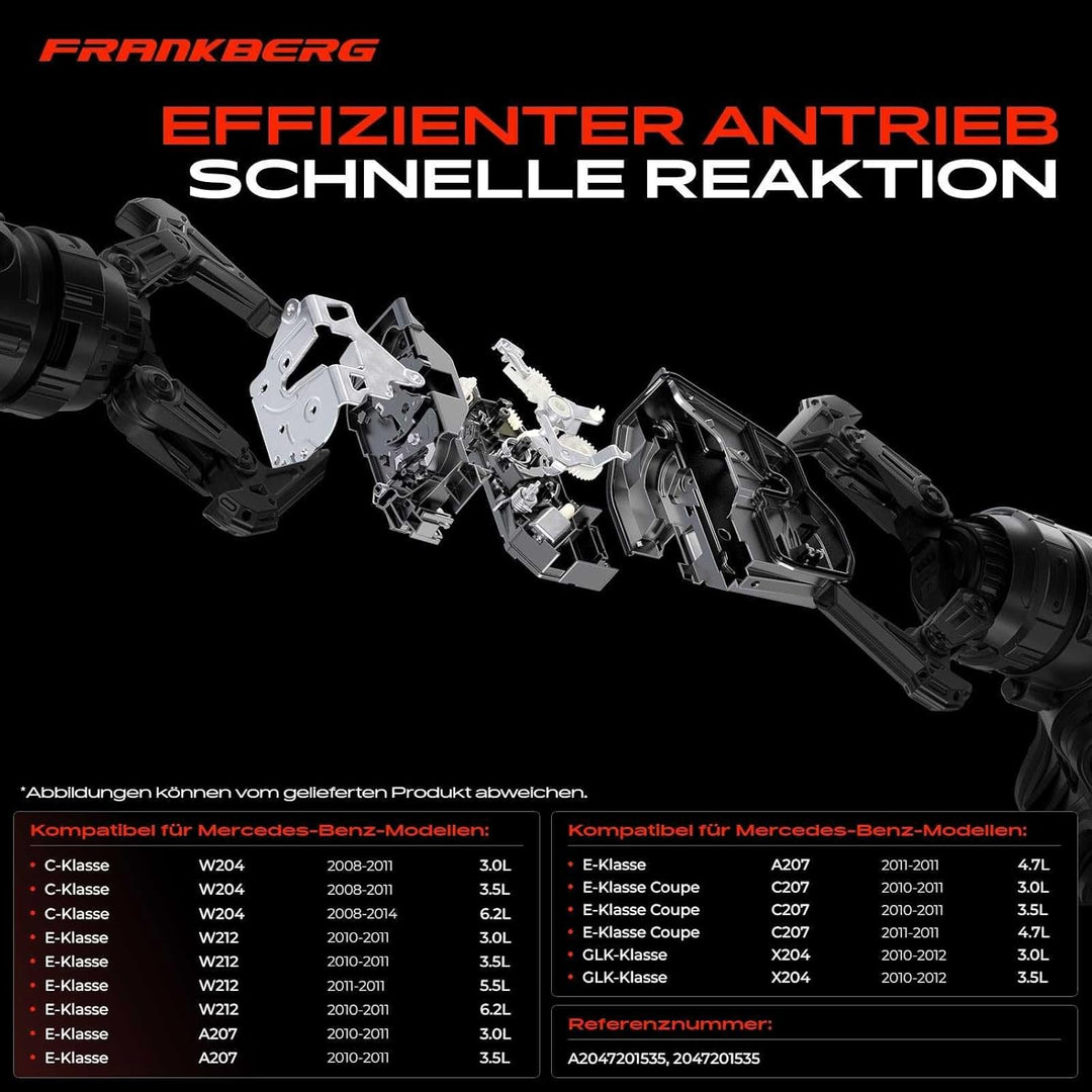 Frankberg Türschloss Stellmotor Vorne Links 4-Polig Kompatibel mit C-Klasse W204 Limousine 2008-2014