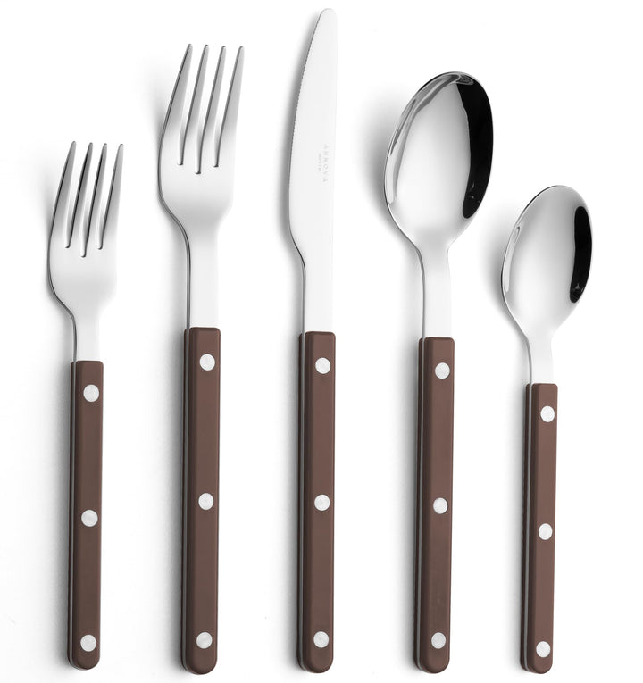 ANNOVA Besteckset, Retro/Nieten-Farbenfrohes Edelstahl-Geschirr Küchenbesteckset, enthält Tischmesse