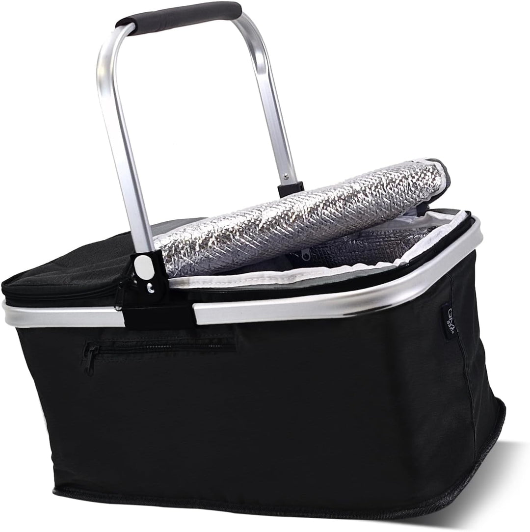 24L Einkaufskorb Gross Isolierkorb Kühlkorb Kühltasche Picknickkorb Thermotasche Kühltasche Thermo T