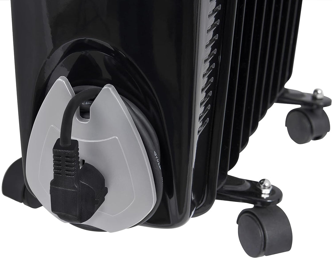 Gutfels HR 32011 sw Öl-Radiator | 3 Heizstufen | 11 Rippen | 2500 Watt Leistung | Schwarz, 5050076,