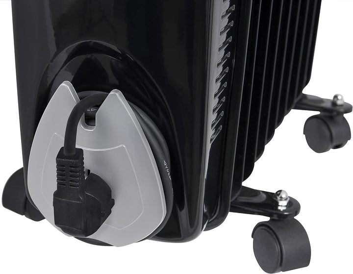 Gutfels HR 32011 sw Öl-Radiator | 3 Heizstufen | 11 Rippen | 2500 Watt Leistung | Schwarz, 5050076,