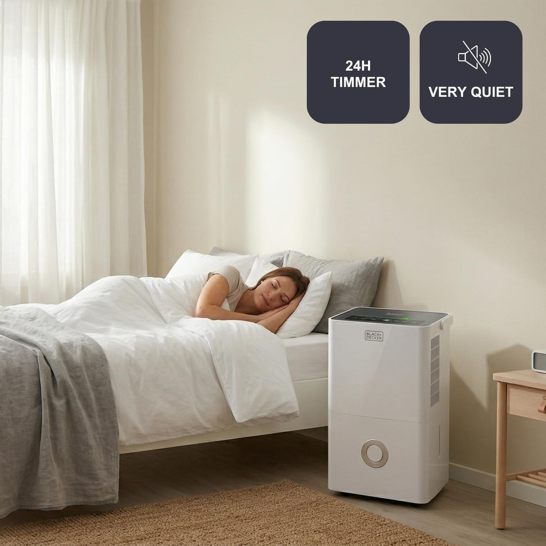 BLACK+DECKER Luftenfeuchter und Luftreiniger | 2 in 1 | 20L/24 Std. | HEPA13-Filter | Trocknungsfunk