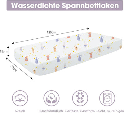 Bimocosy Matratzenschoner 60x120 wasserdichte Matratzenauflage für Baby, Matratzenschutz, Inkontinen