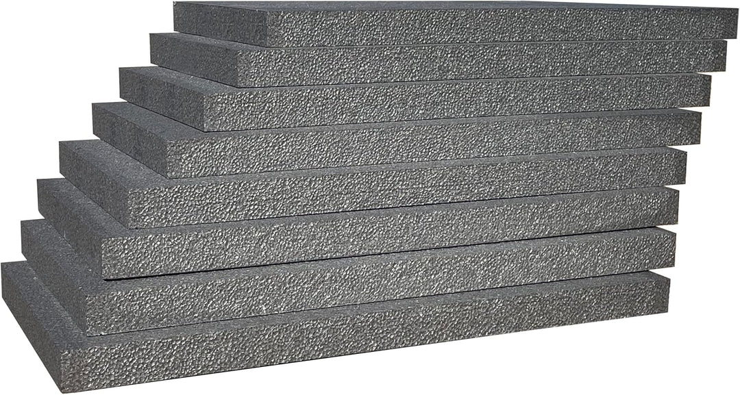6,0 m² - 12 Platten | WDVS Fassadendämmplatten WLG 032 Farbe: graphit grau Neopor EPS Dämmung Fassad