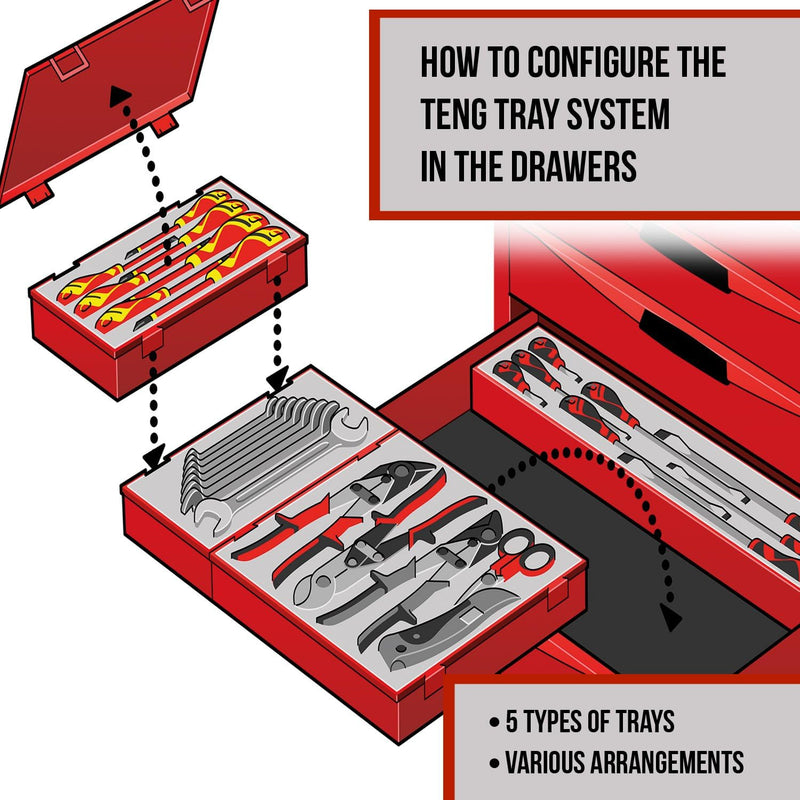 Teng - TTHEX23 23 Stück Metric Hex Bit Socket Set - TENTTHEX23 1 Chromvanadium, 1 Chromvanadium