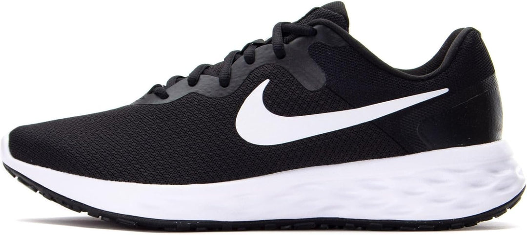 Nike Herren Revolution 6 Sneaker 44.5 EU Black White Iron Grey, 44.5 EU Black White Iron Grey
