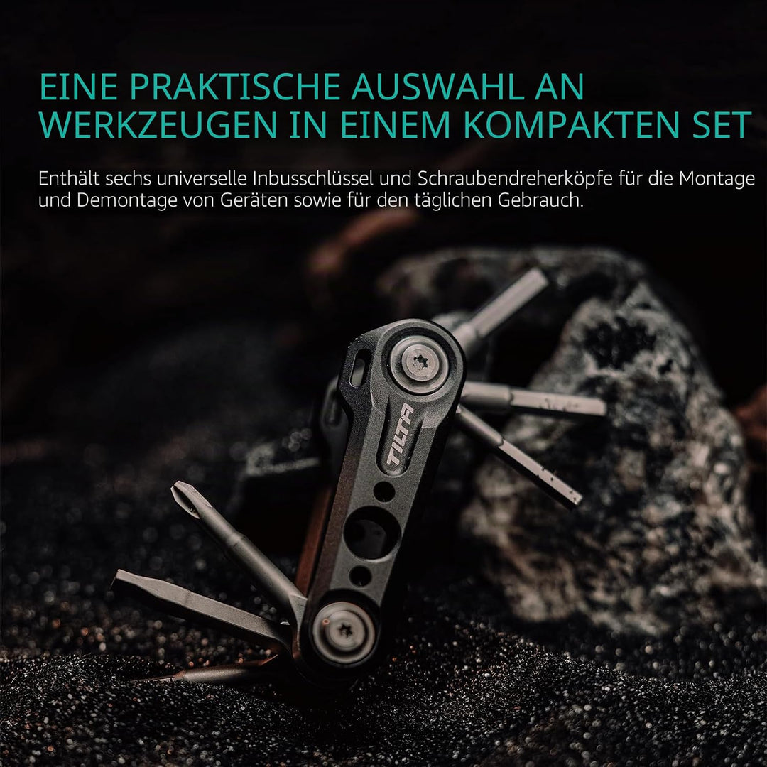 Tilta Multifunktionales Mini-Werkzeug-Set, Kamera-Werkzeug mit 6 Spezifikationen, Schraubenschlüssel