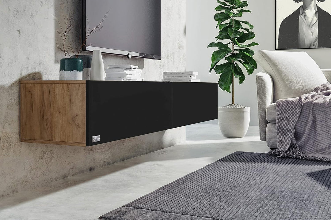 Wuun® TV-Lowboard Somero I 100cm bis 360cm I TV-Schrank & Hängeschrank für Wohnzimmer I Verschiedene