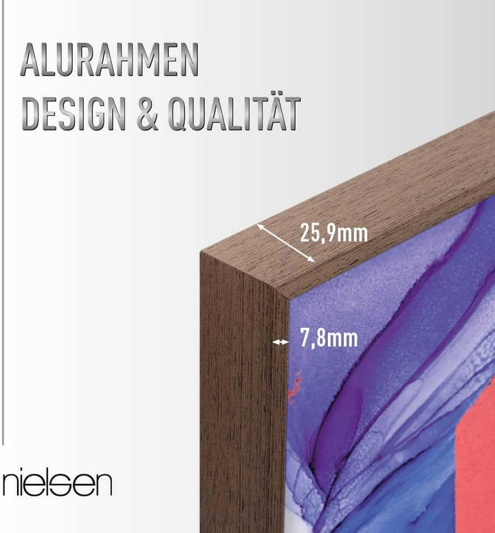 nielsen Aluminium Bilderrahmen Alpha, 24x30 cm, Wengé Hell Wengé Hell 24 x 30 cm, Wengé Hell 24 x 30