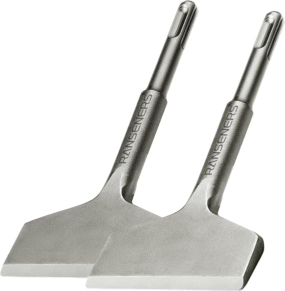 RANSENERS SDS-plus Fliesenmeissel Spatmeissel 2er Set, 165 x 75mm, mit 15° Arbeitswinkel, zum Fliese