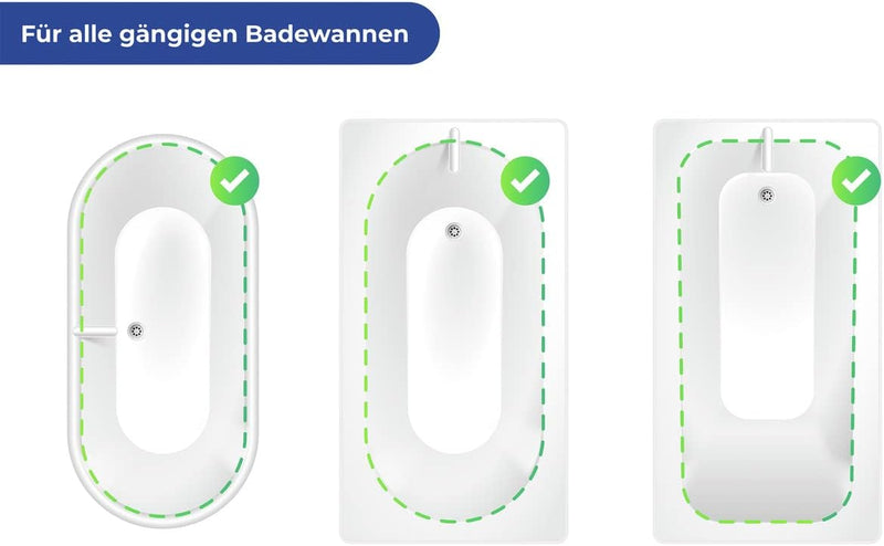 Maximex Badewannensitz Secura Silber - ausziehbar, 120 kg Tragkraft, Aluminium, 55-65 x 18 x 26 cm,