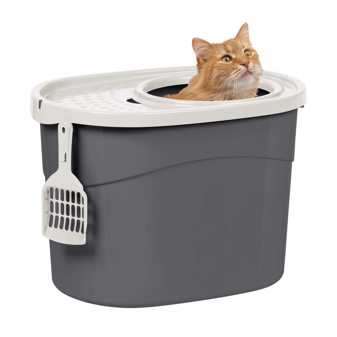 Iris Ohyama, Katzentoilette, Geschlossene Katzentoilette, Schaufel, L52 x T37.5 x H36.5 cm, TECL-20,
