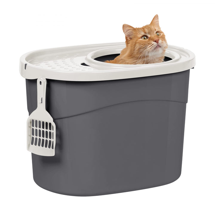 Iris Ohyama, Katzentoilette, Geschlossene Katzentoilette, Schaufel, L52 x T37.5 x H36.5 cm, TECL-20,