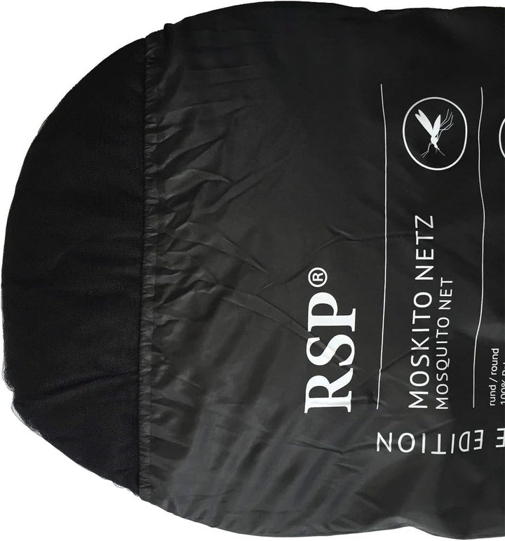 RSP® Moskitonetz Home für Doppelbetten mit extra grossem Spannring für Zuhause Einheitsgrösse Schwar