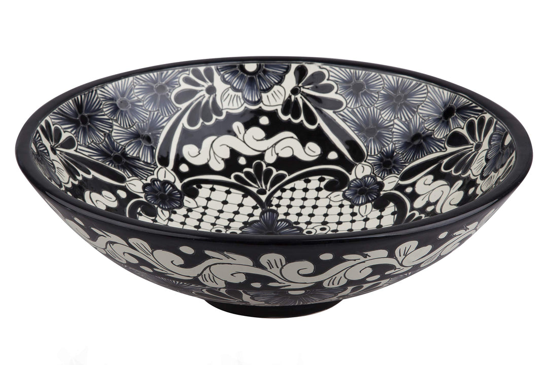 Serena - Talavera Aufsatzwaschtisch - Cerames | Aufsatzwaschbecken 44 x 13,5 cm | Mexiko Waschschale