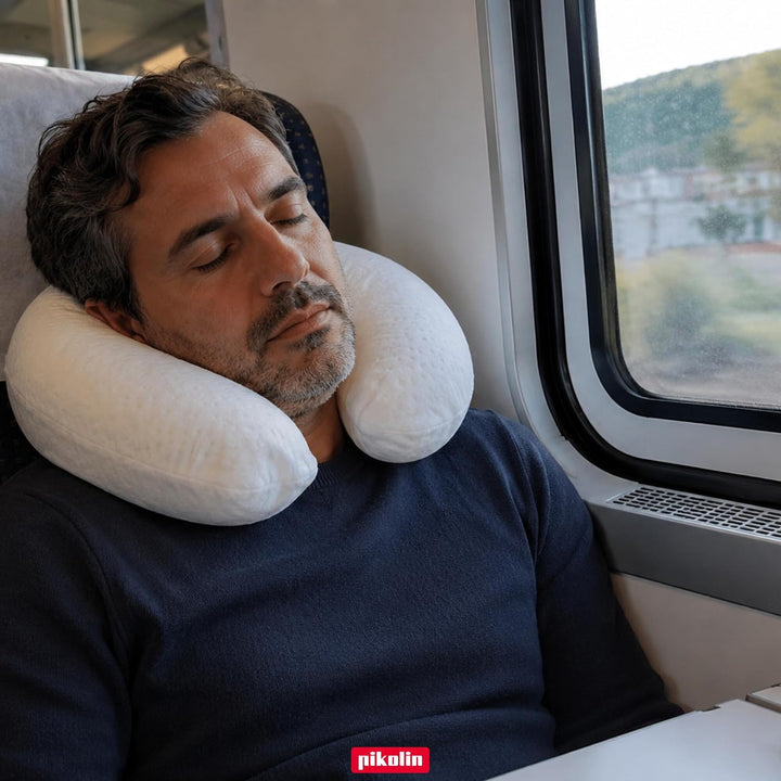 PIKOLIN â€“ Ergonomisches Nackenkissen für Reisen, Memory Foam Viskoelastisch â€“ Nackenstütze, Flug