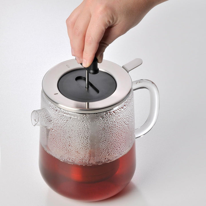 WMF SensiTea Teekanne mit Stövchen Set 3-teilig, Cromargan Edelstahl, Glaskanne 1,3l mit Siebeinsatz