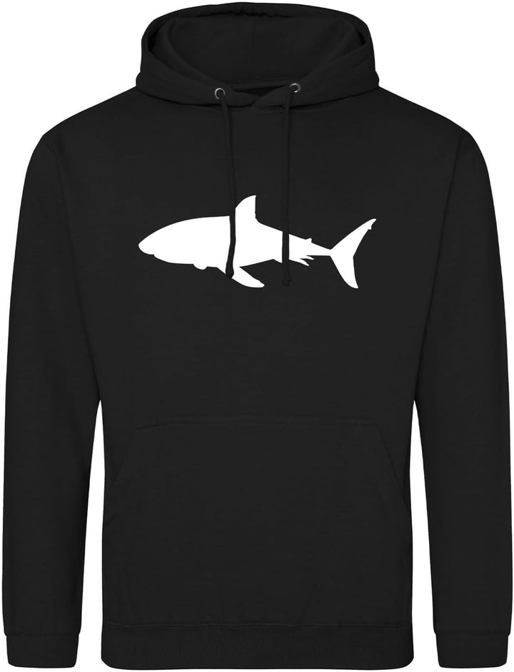 huuraa Unisex Hoodie Hai Silhouette Pullover Vegan Grösse 3XL mit Motiv für alle Tierfreunde Geschen
