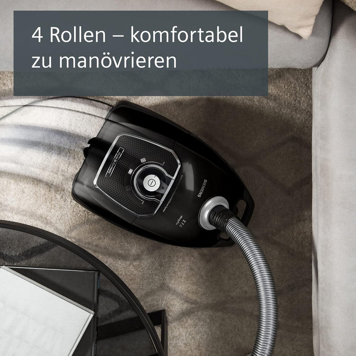 Siemens Staubsauger mit Beutel Z7.0 VSZ7X500, ideal für Allergiker, Hygiene-Filter, extrem leise, Bo