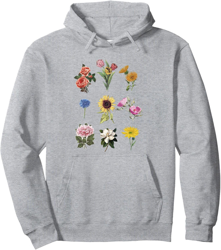 Trendy Flower Chart Pullover Hoodie