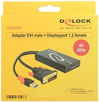 Delock Adapter DVI(24+1) -> Displayport Schwarz 30cm Kabel
