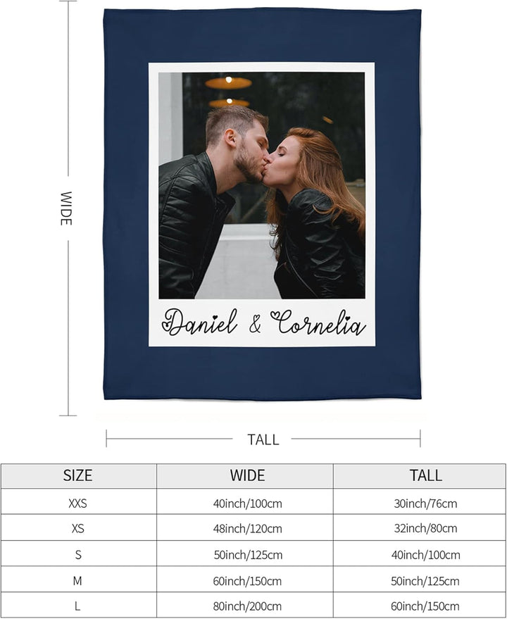 Easycosy personalisierte Decken für Paare Geschenke Benutzerdefinierte Bild werfen Decke Personalisi