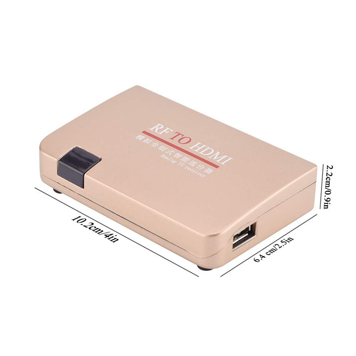 RF-zu-HDMI-Koaxial-Konverter-Box, All-Standard-RF-zu-HDMI-Konverter-Analog-TV-Empfänger-Adapter mit
