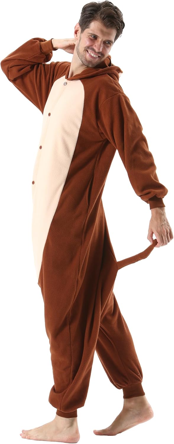 SimZoo Unisex Pyjamas Onesies Tiere Kostüm Cosplay Erwachsene Karneval Nachtwäsche Halloween Schlafa