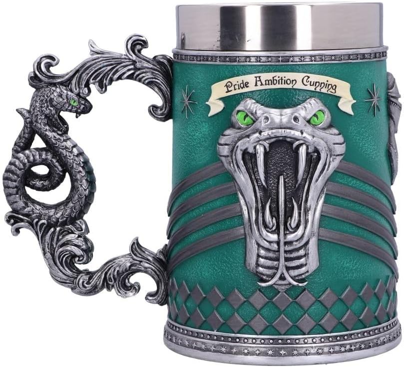 Nemesis Now House Collectable Tankard Harry Potter Slytherin Hogwarts-Haus Sammelkrug, Harz, Grün Si
