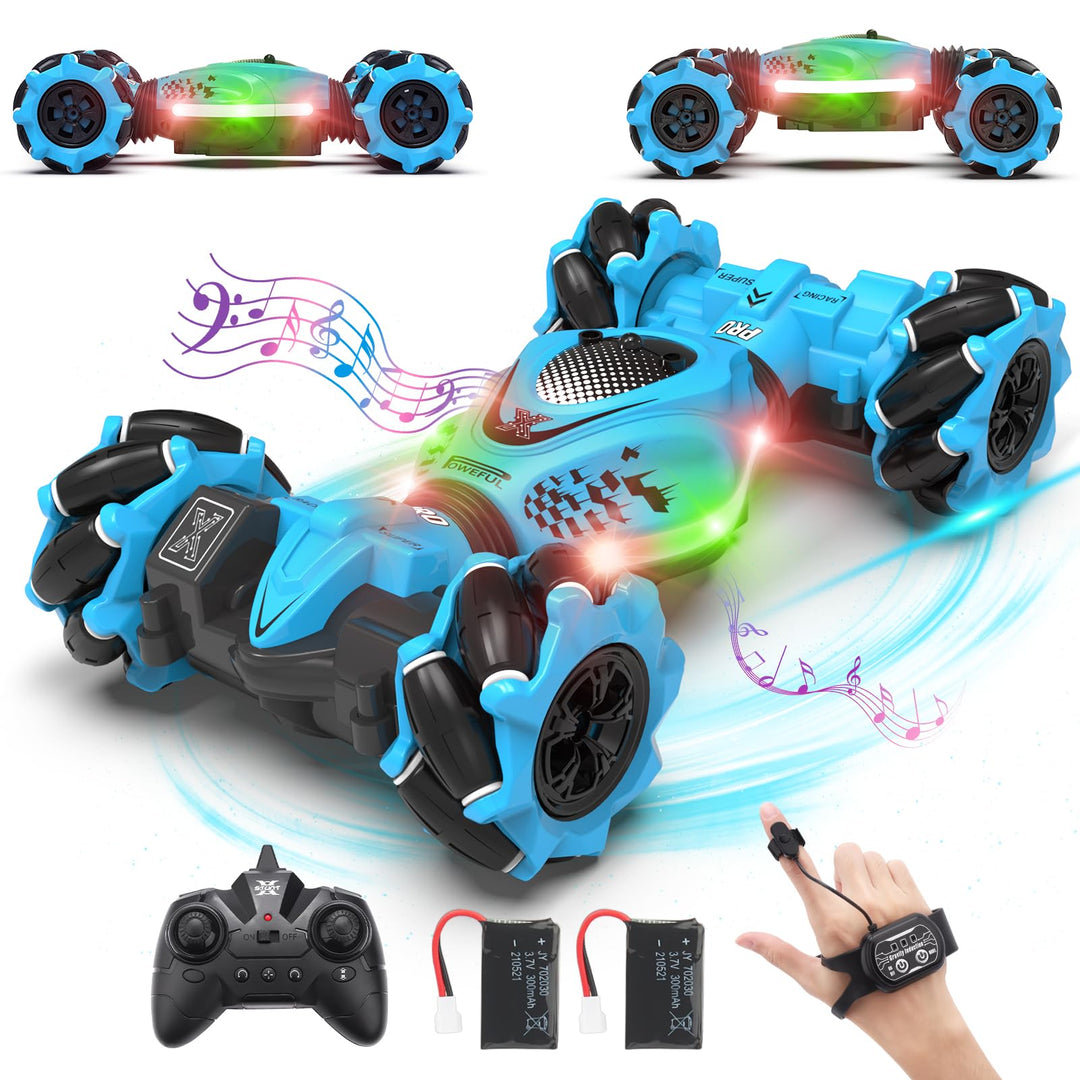 Pristar Ferngesteuertes Auto ab 6 7 8 9 10 11 12 Jahre Auto mit Handsteuerung RC Twist Stunt Car 360