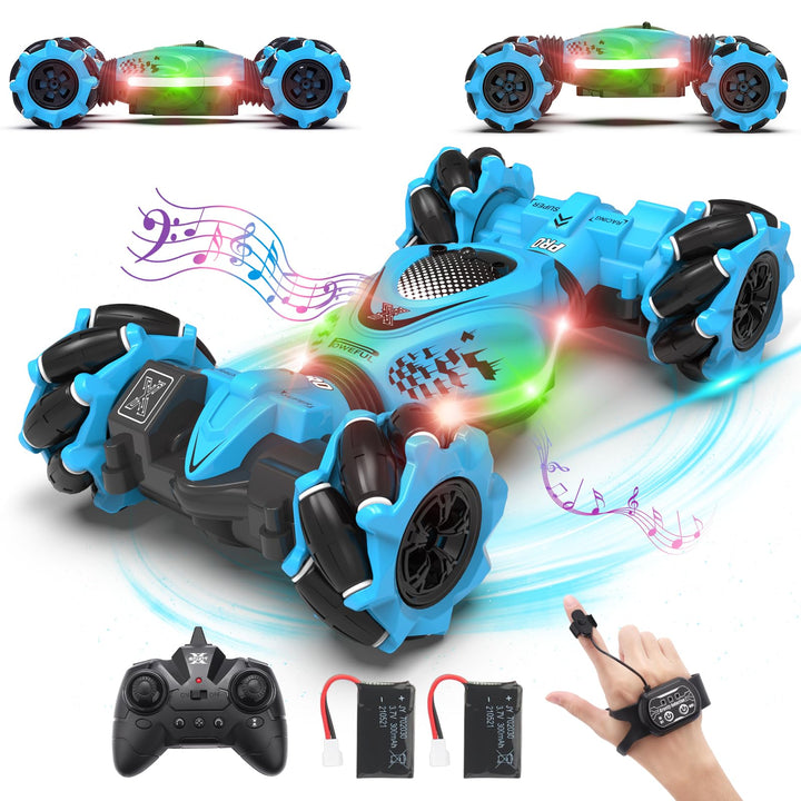 Pristar Ferngesteuertes Auto ab 6 7 8 9 10 11 12 Jahre Auto mit Handsteuerung RC Twist Stunt Car 360