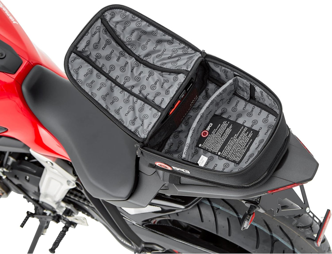 QBag Hecktasche 03 Motorradtasche, Motorradgepäck für Soziussitz/Gepäckträger, 5 Liter Stauraum, lei