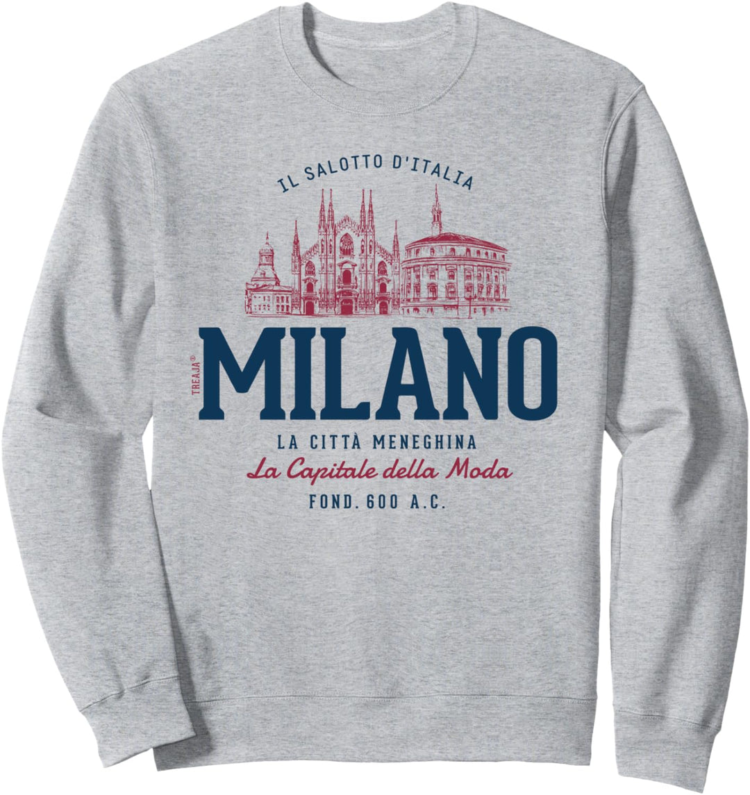 Italien Retro-Stil Vintage Mailand Sweatshirt